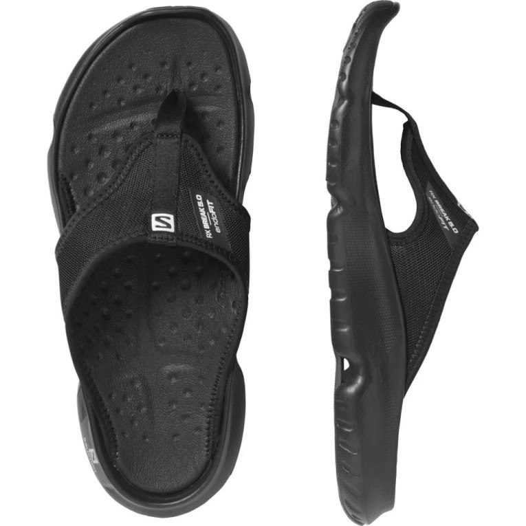 Black Salomon Reelax Break 5.0 Men's Flip Flops | IE TS4729